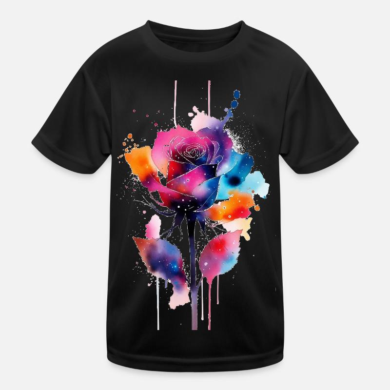flower - Kids Functional T-Shirt - black