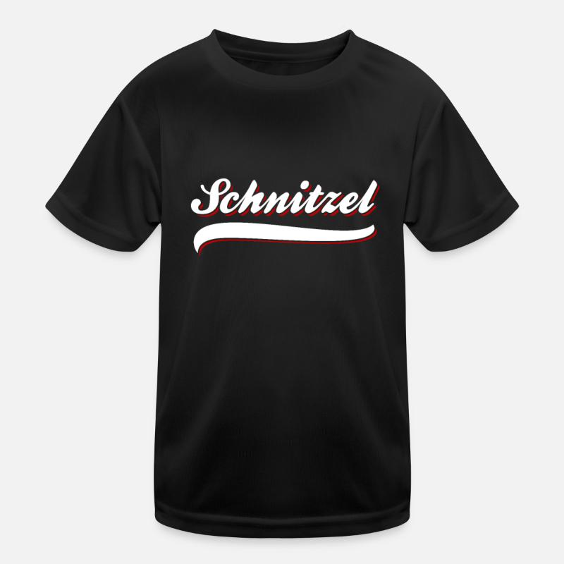 Schnitzel - Kinder Funktions-T-Shirt - Schwarz