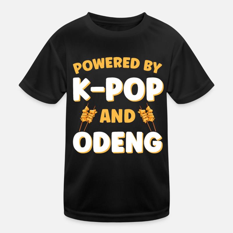 Powered By K-Pop and Odeng Kinder Funktions-T-Shirt