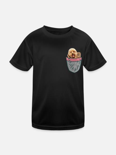 Maltipoo Chest Bag Dog Lovers - T-shirt sport Enfant - noir - Devant