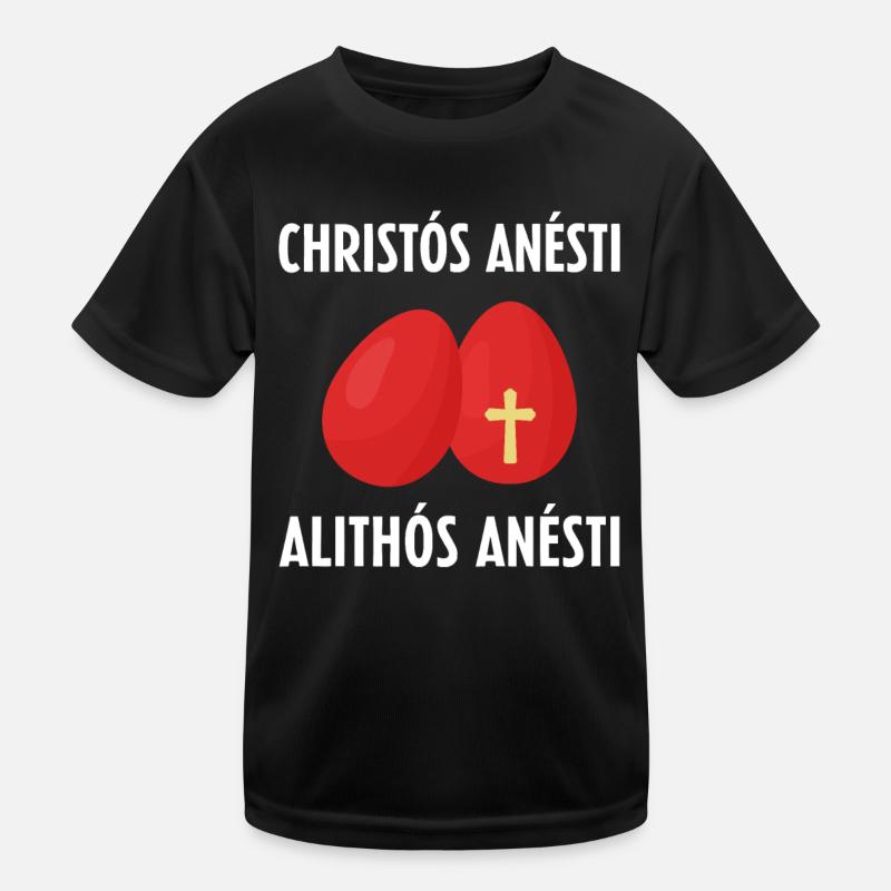 Ostern Christos Anesti Alithos Anesti Kinder Funktions-T-Shirt