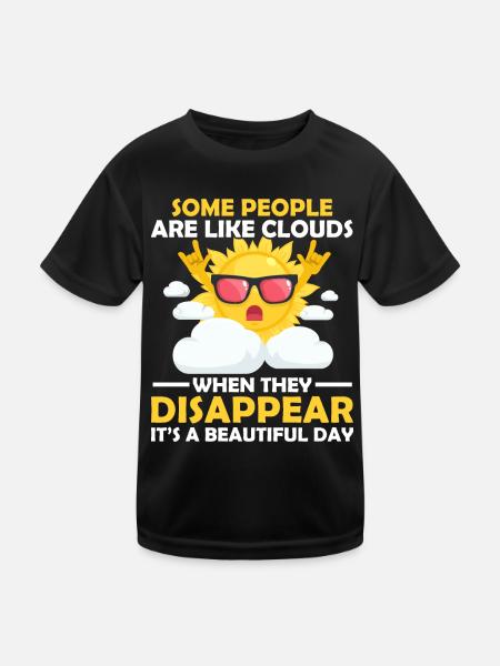 Certaines personnes sont comme des nuages misanthropes - T-shirt sport Enfant - noir - Devant