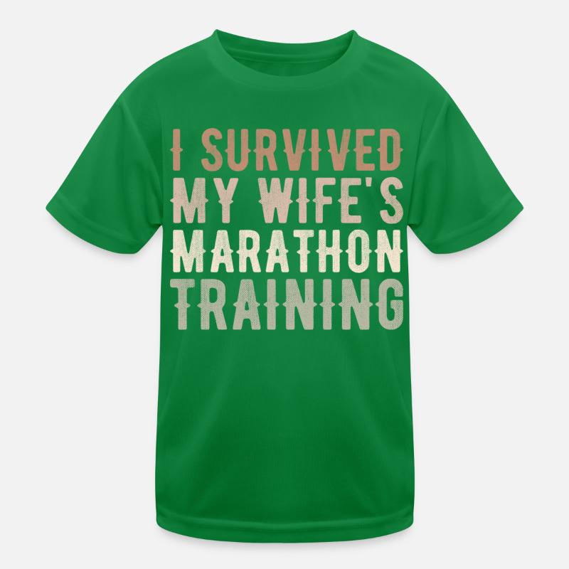 Ehefrauen Trainingsplan Lustiges Triathlon Geschenk Kinder Funktions-T-Shirt