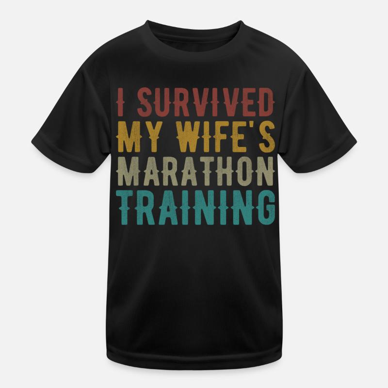 Ehefrauen Trainingsplan Lustiges Triathlon Geschenk Kinder Funktions-T-Shirt