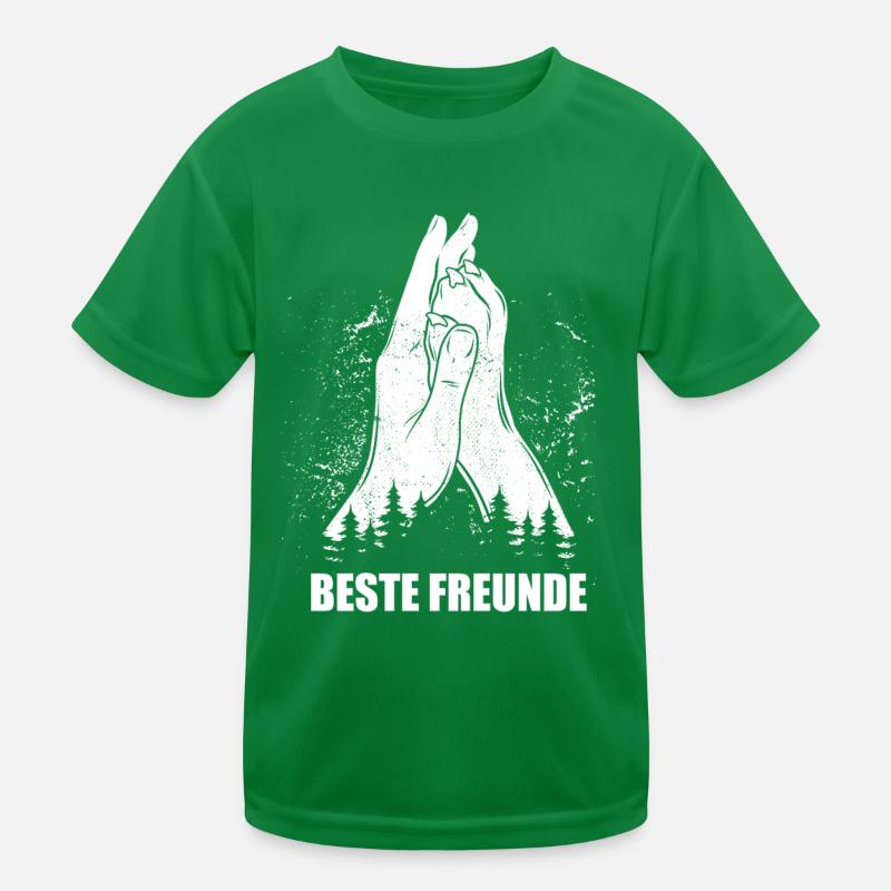 Beste Freunde - Hand + Hundepfote - High Five Kinder Funktions-T-Shirt