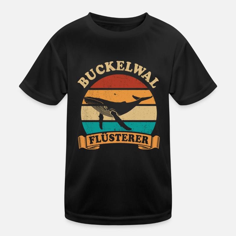 Wal - Buckelwal - Flüsterer - Geschenk Kinder Funktions-T-Shirt