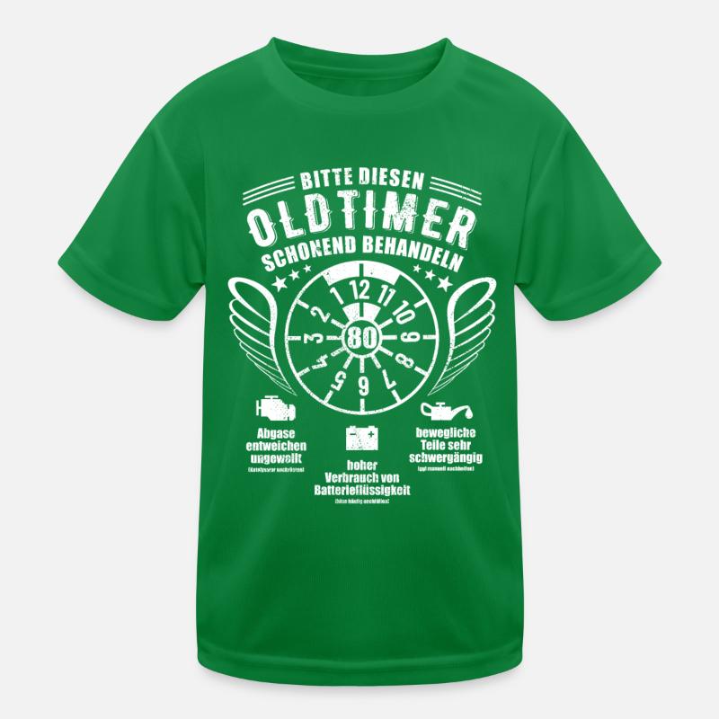 Oldtimer schonend behandeln - 80. Geburtstag Kinder Funktions-T-Shirt