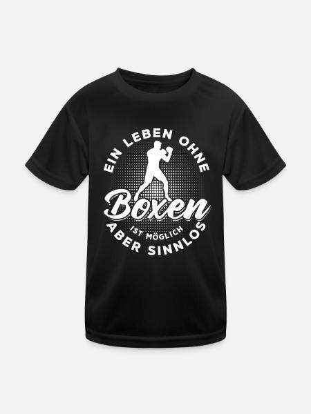 Ein Leben ohne Boxen ist möglich aber sinnlos - Kinder Funktions-T-Shirt - Schwarz - Vorne
