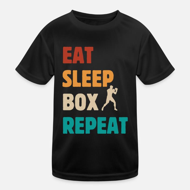 Manger Dormir Box Répéter - Boxer Arts Martiaux Dicton T-shirt sport Enfant