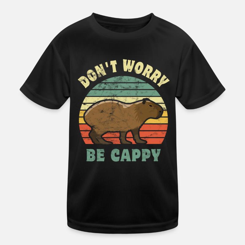 Don't worry be Cappy - Capybara Kinder Funktions-T-Shirt