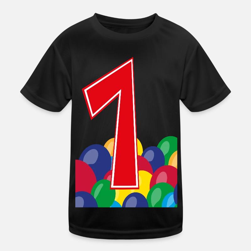 1 / Coole eins mit Luftballons zum Geburtstag. Kinder Funktions-T-Shirt