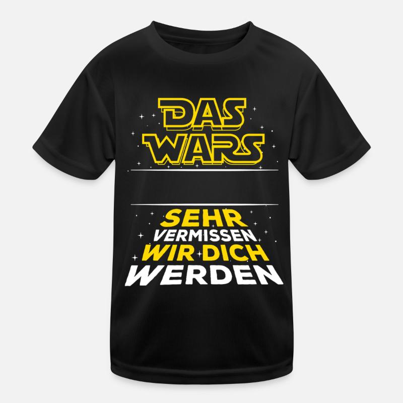 Das Wars - Verabschiedung - Mitarbeiter Name - Kinder Funktions-T-Shirt - Schwarz