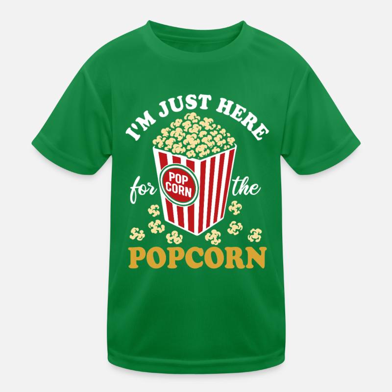 I'm just here for the Popcorn - knusprig & lecker Kinder Funktions-T-Shirt
