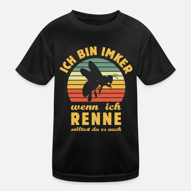 Ich bin Imker wenn ich renne solltest du es auch Kinder Funktions-T-Shirt