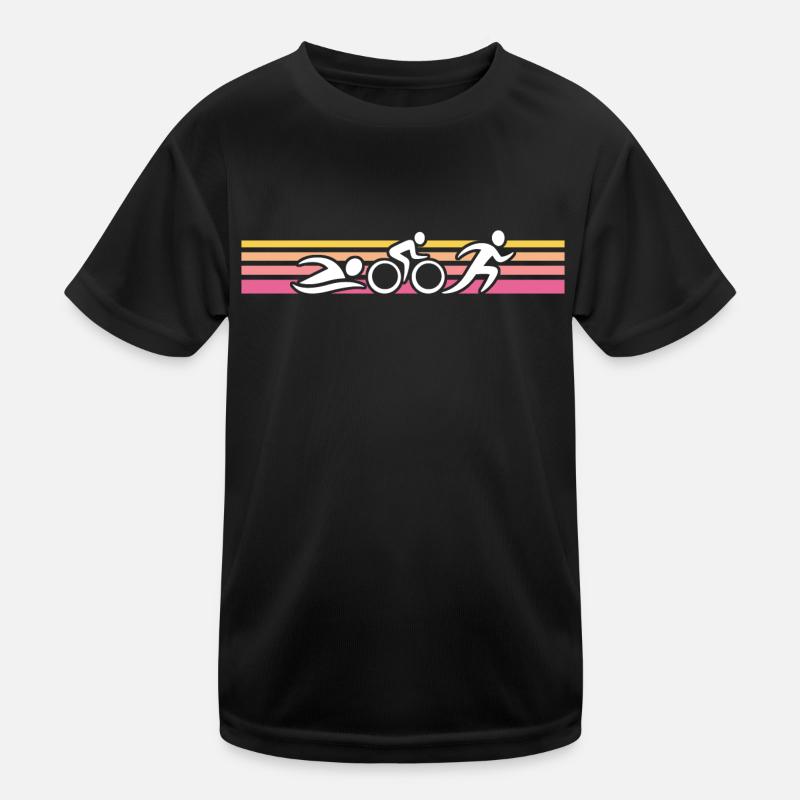 retro triathlon triathlon triathlete triathlon Kids Functional T-Shirt