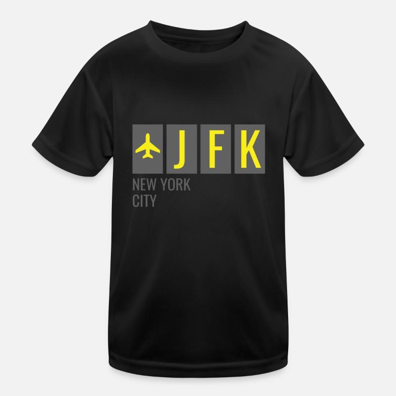 JFK New York City Flughafen Code Kinder Funktions-T-Shirt