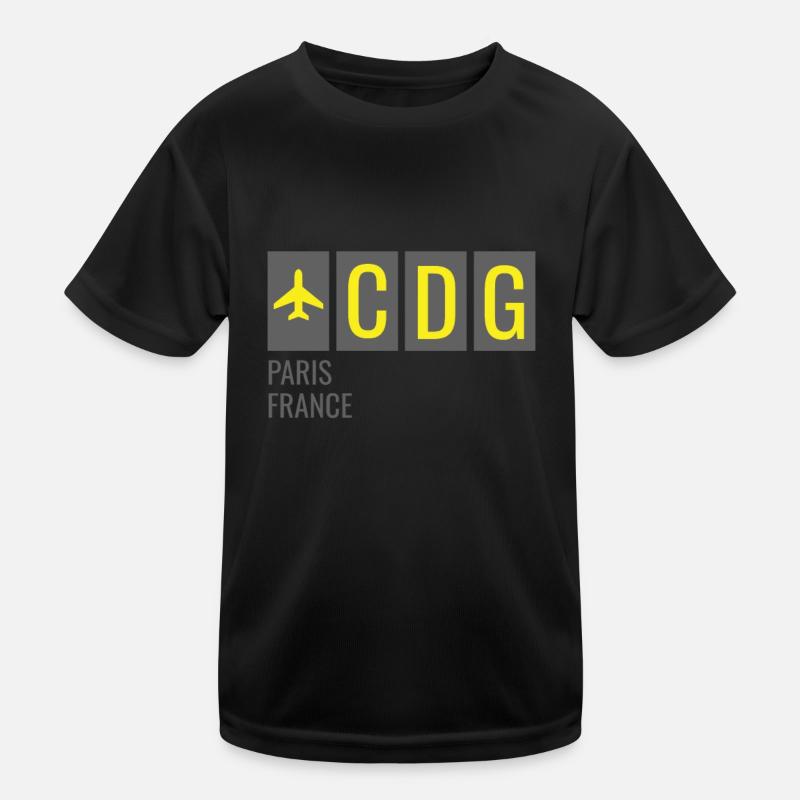 CDG Paris Frankreich Flughafen Code Kinder Funktions-T-Shirt
