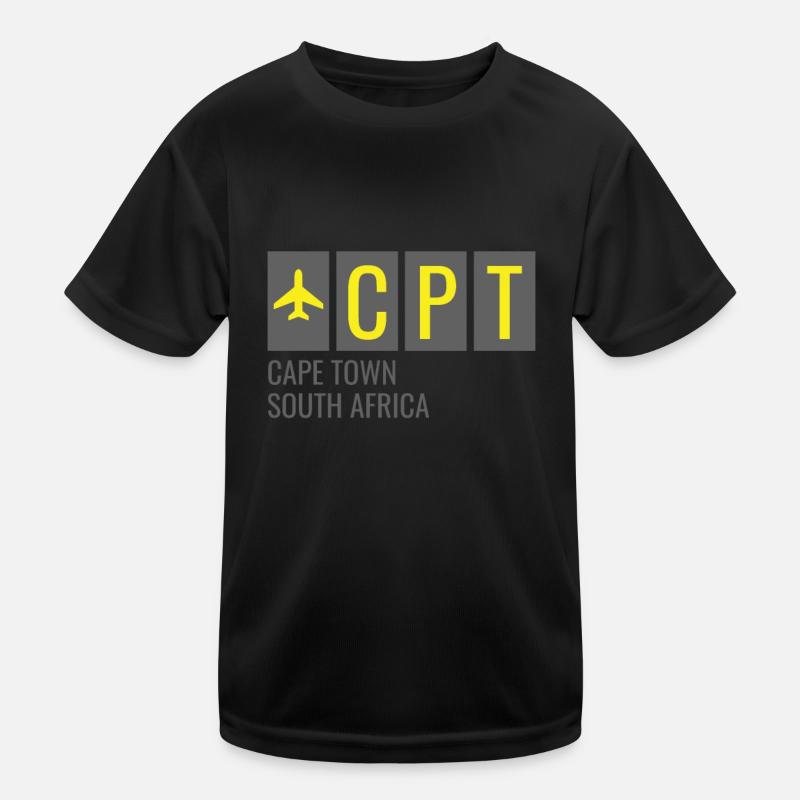 CAP Cape Town Code de l’aéroport d’Afrique du Sud T-shirt sport Enfant