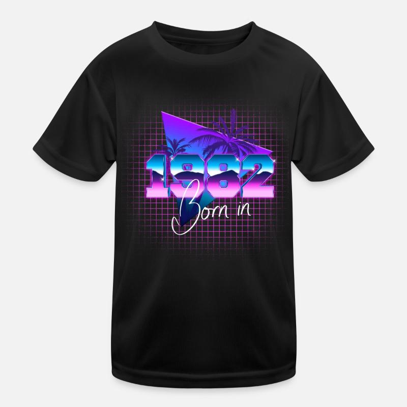 Retrowave Born in 1982 Kinder Funktions-T-Shirt