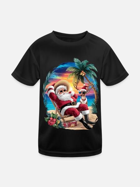 Weihnachten im Juli - Kinder Funktions-T-Shirt - Schwarz - Vorne