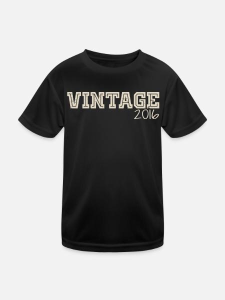 Vintage 2016 Original 2016 Retro 2016 Gift 2016 - Kids Functional T-Shirt - black - Front