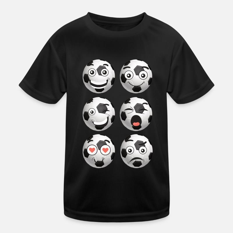 Fußball / Soccer Comic Gesichter Kinder Funktions-T-Shirt