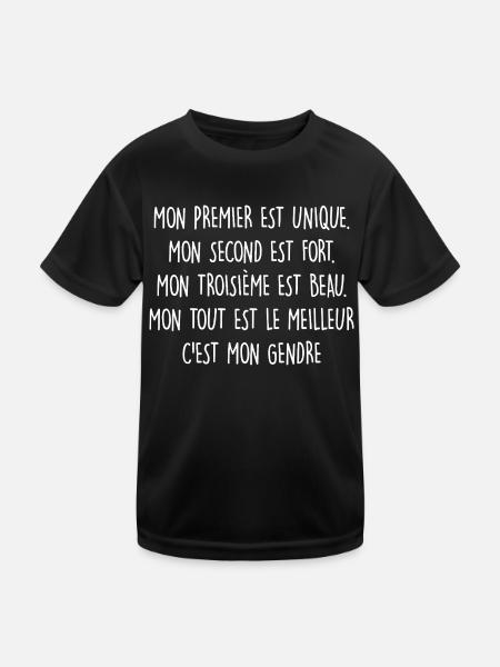 Mein Schwiegersohn sieht gut aus - Kinder Funktions-T-Shirt - Schwarz - Vorne