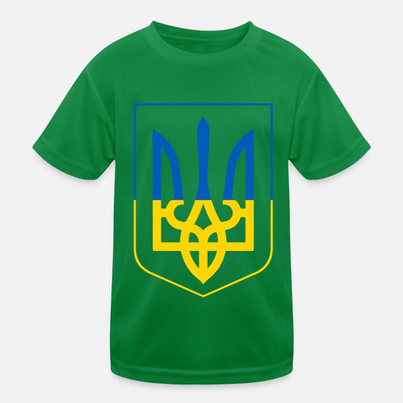 Ukraine Flag Kids Functional T-Shirt