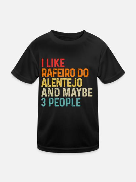 Ich mag Rafeiro Do Alentejo und vielleicht 3 Personen Hund - Kinder Funktions-T-Shirt - Schwarz