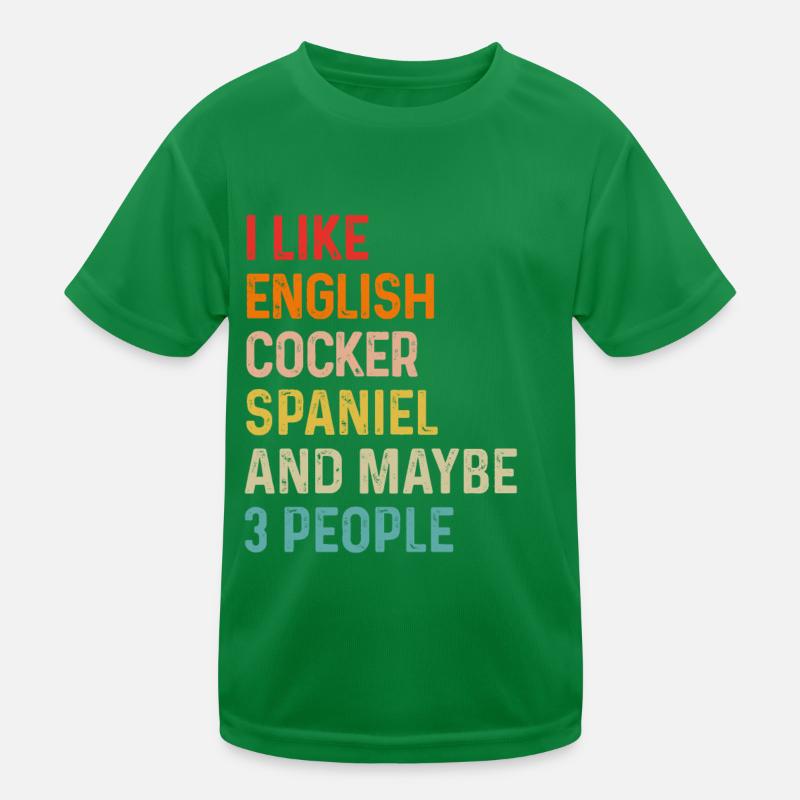 J’aime le cocker anglais spaniel et peut-être 3 personnes T-shirt sport Enfant