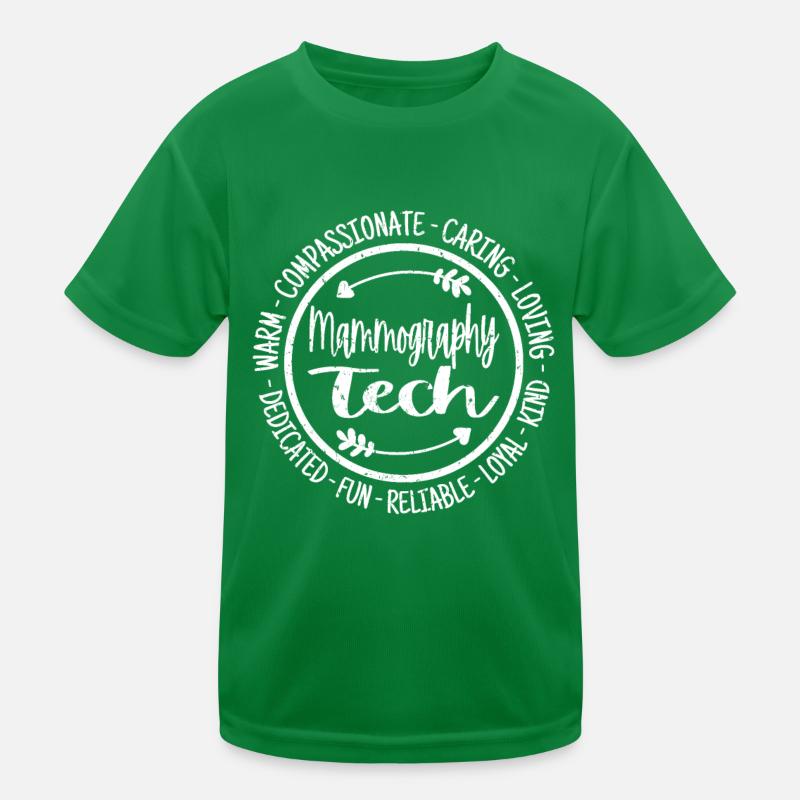 Mammography Tech Rad Tech Vintage Kids Functional T-Shirt