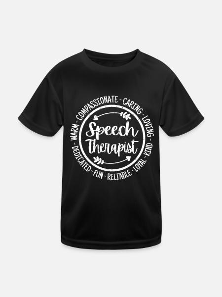 Speech Therapist Vintage - Kids Functional T-Shirt - black - Front