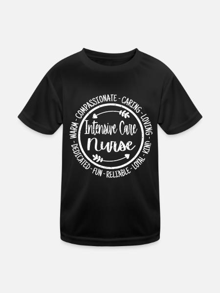 Intensive Care Nurse Life Nursing Squad - Kids Functional T-Shirt - black - Front