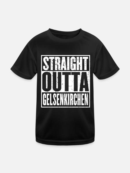 Straight Outta Gelsenkirchen Vintage - T-shirt sport Enfant - noir - Devant