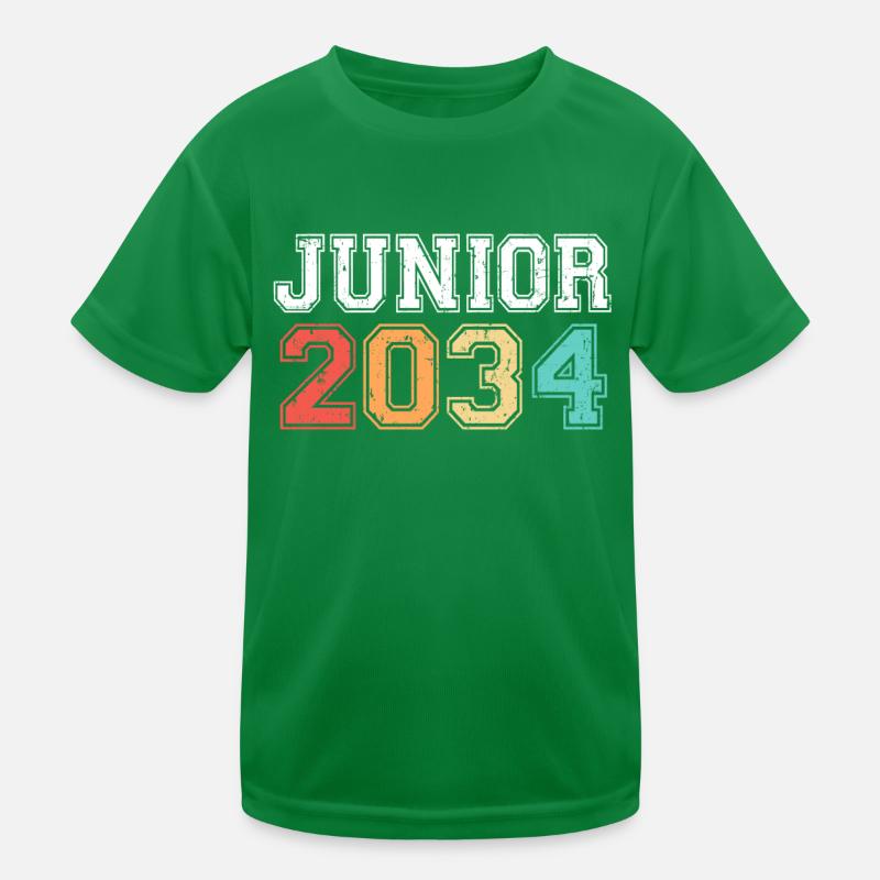 Junior 2034 Abschluss Retro Vintage Kinder Funktions-T-Shirt