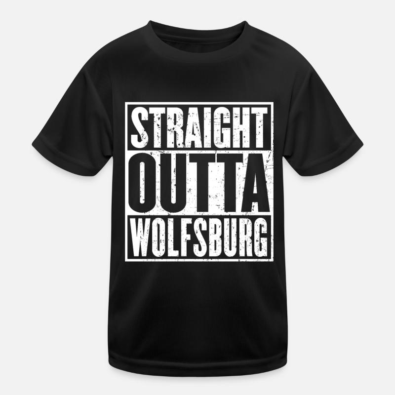 Straight Outta Wolfsburg Vintage Kids Functional T-Shirt