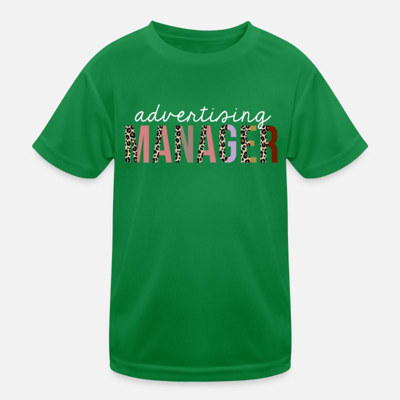 Werbemanager Leopard Print lustiges Geschenk Kinder Funktions-T-Shirt