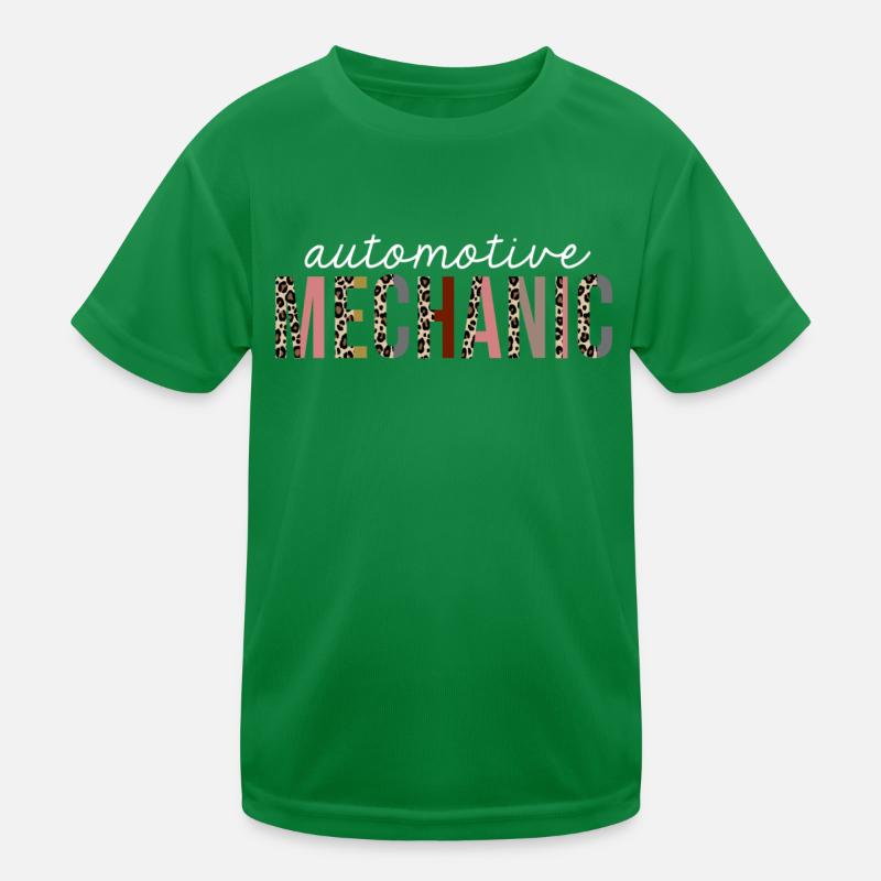 Cadeau drôle d'impression de léopard de mécanicien automobile T-shirt sport Enfant