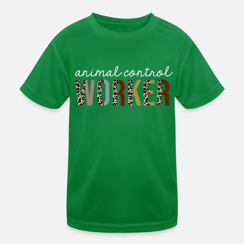 Animal Control Worker Leopard Print Lustiges Geschenk Kinder Funktions-T-Shirt