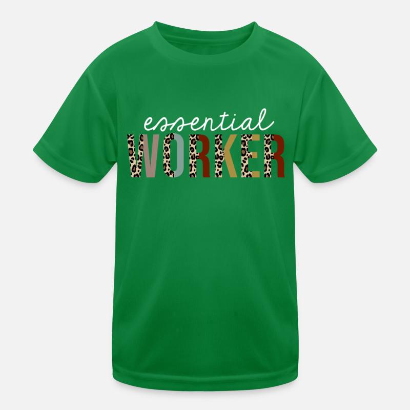 Essential Worker Leopard Print Lustiges Geschenk Kinder Funktions-T-Shirt