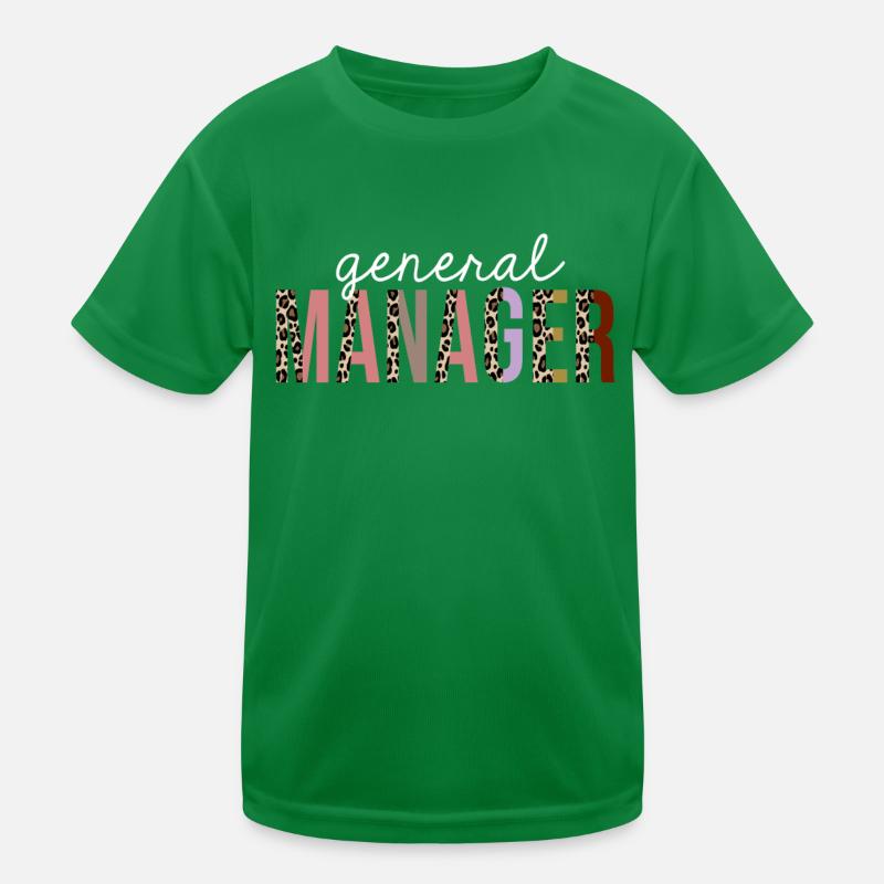 General Manager Leopard Print lustiges Geschenk Kinder Funktions-T-Shirt