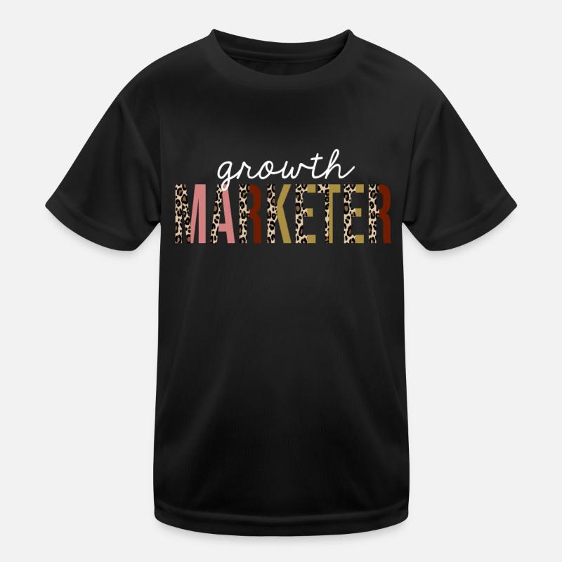 Growth marketer Leopard Print Funny Gift Kids Functional T-Shirt