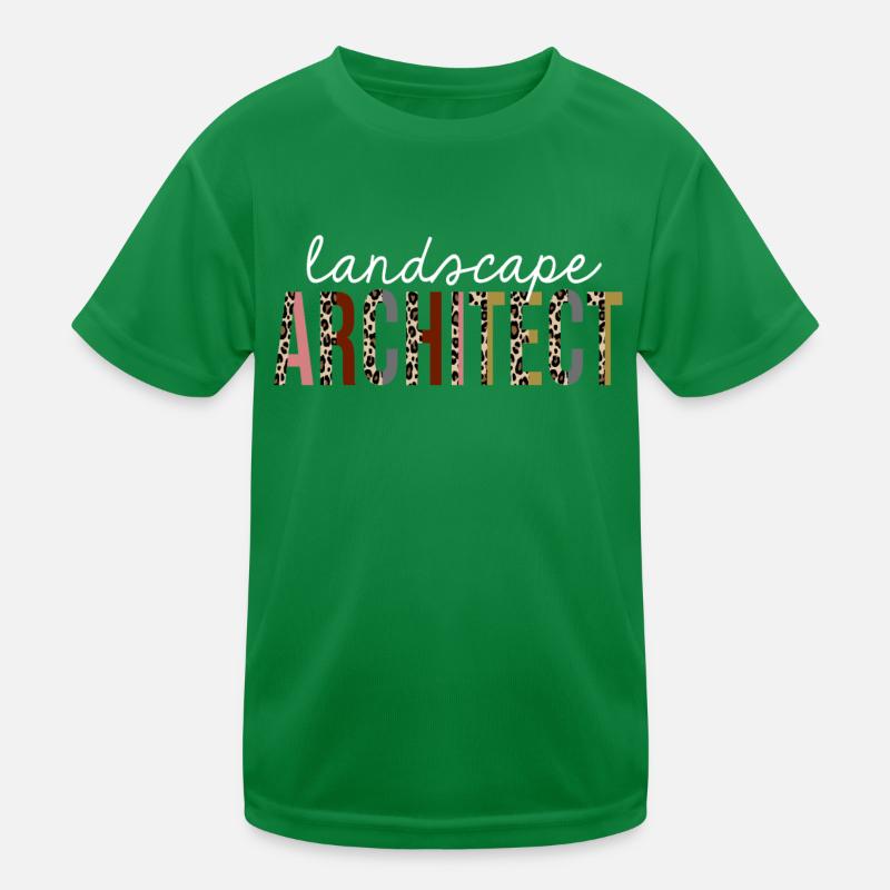Landscape Architect Leopard Print Funny Gift Kids Functional T-Shirt