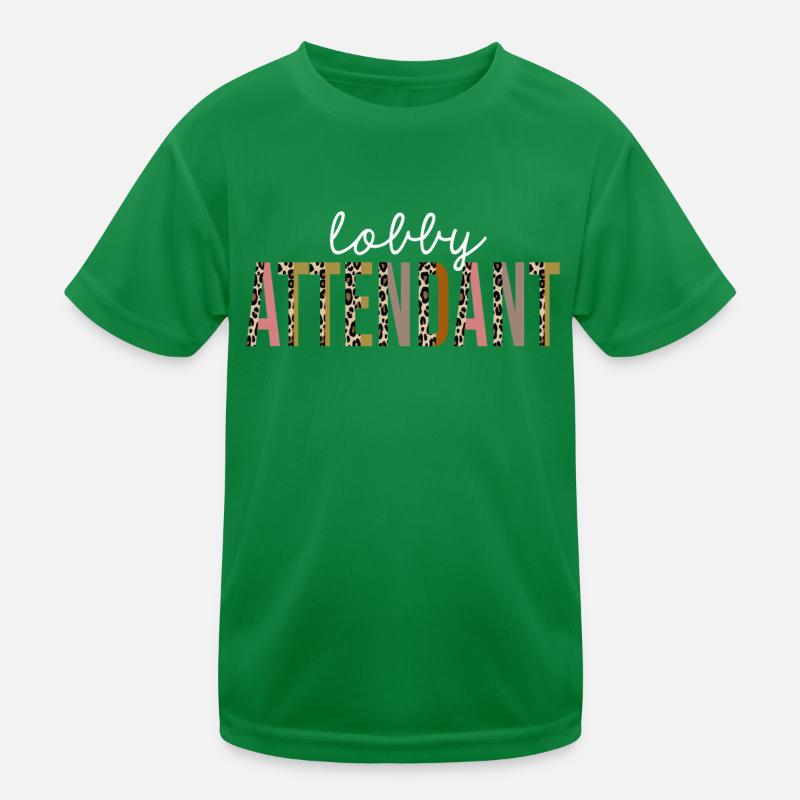 Cadeau drôle d'impression de léopard de préposé de hall T-shirt sport Enfant
