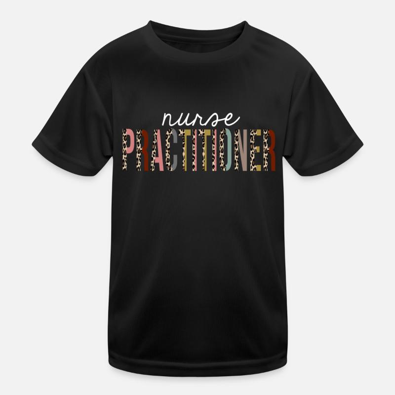Infirmière praticienne Leopard Print Drôle de cadeau T-shirt sport Enfant