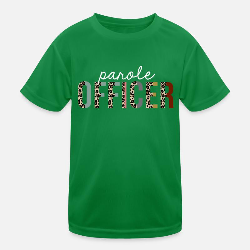 Agent de libération conditionnelle Leopard Print Drôle de cadeau T-shirt sport Enfant
