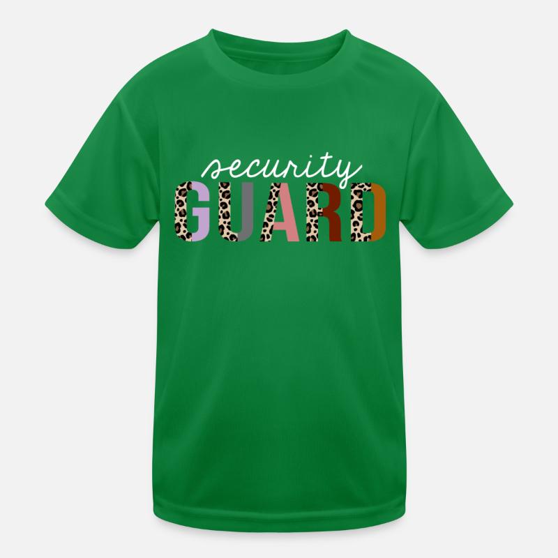 Garde de sécurité Leopard Print Drôle cadeau T-shirt sport Enfant
