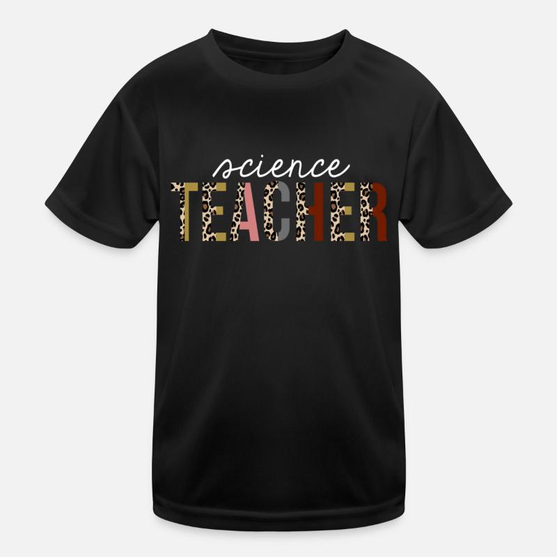 Professeur de sciences Leopard Print Drôle cadeau T-shirt sport Enfant