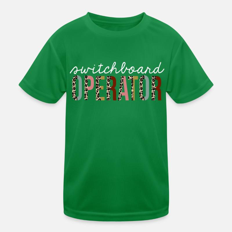 Standardiste Leopard Print Drôle cadeau T-shirt sport Enfant