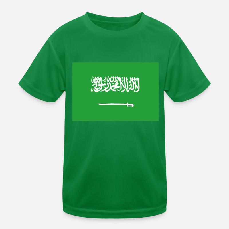 Offizielle saudi-arabische Flagge Saudi-Arabien oder Saudi-Arabien Kinder Funktions-T-Shirt